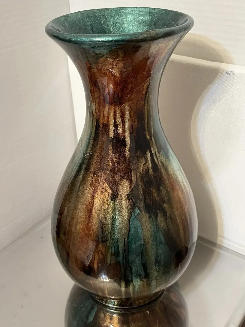 Multicolor Glass Vase Abstract Glossy Bulb Contemporary Decorative